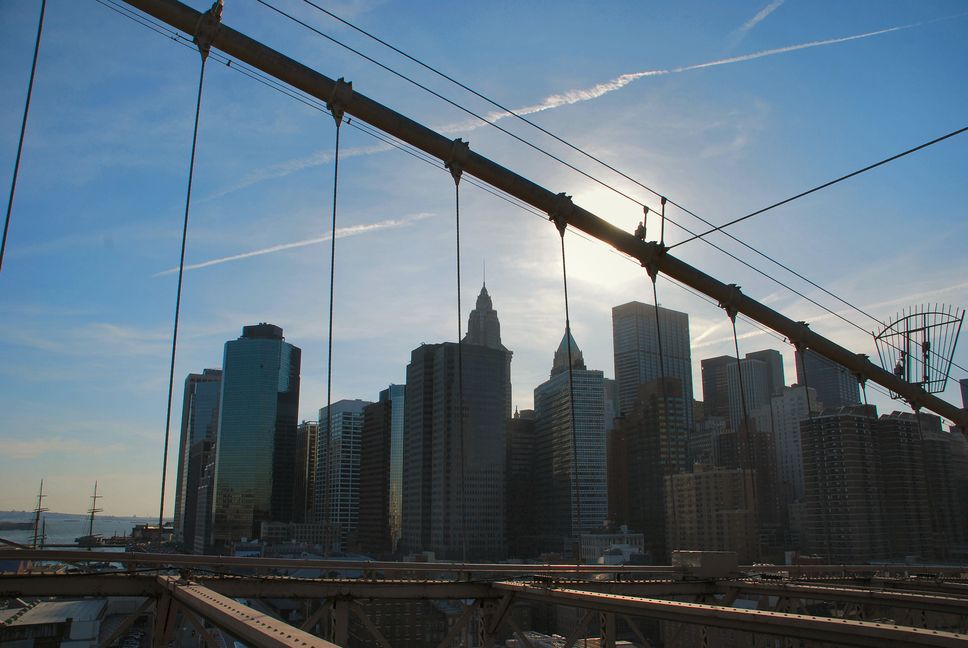 sun on the bridge